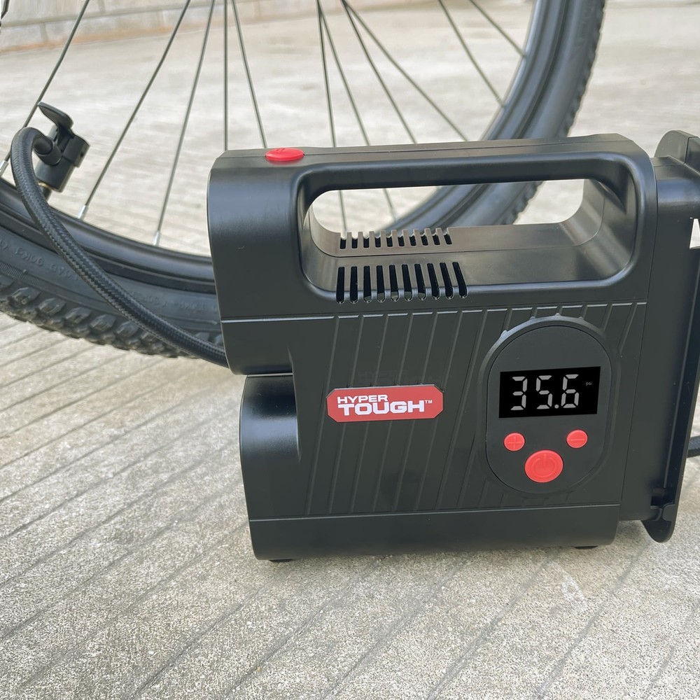 Hyper Tough DC 12V Digital Car Tire Inflator with Auto-off Function 100psi