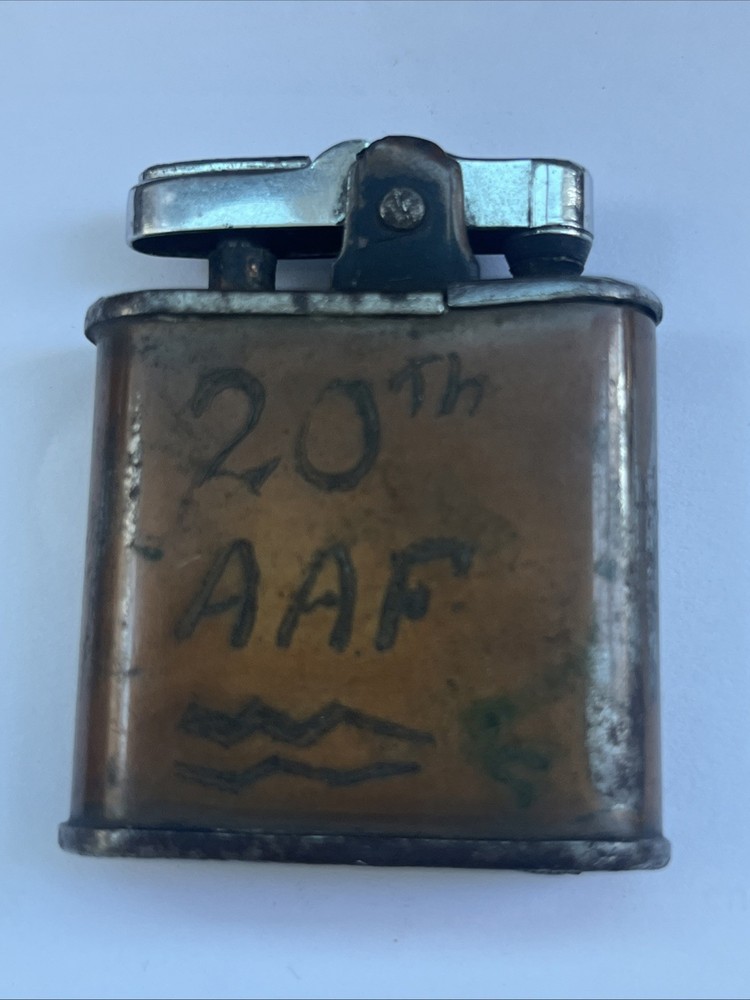 Ronson Lighter Marked 20th AAF and initials JAB Still Sparks (ESTATE MILITARA)