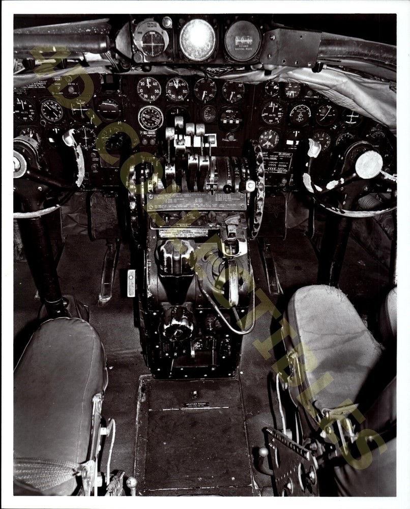 Vintage Air Force Photograph Lockheed EC-121D Constellation Cockpit