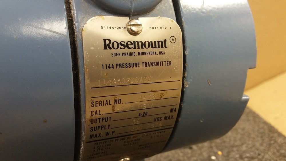 ROSEMOUNT 1144A0200A22 1144 Pressure Transmitter