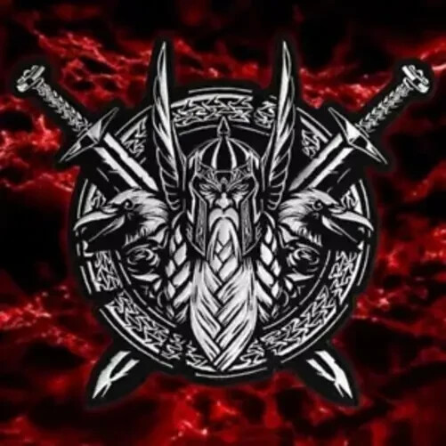 Odin Viking patch for bikers, motoclub jacket, Large patch, Back patch