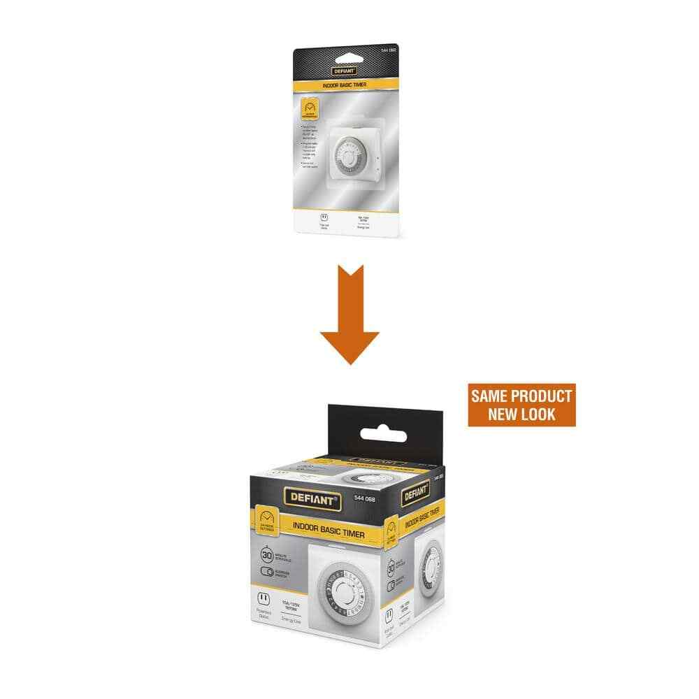 Defiant 24-Hour Indoor Plug-In Basic Mechanical Timer