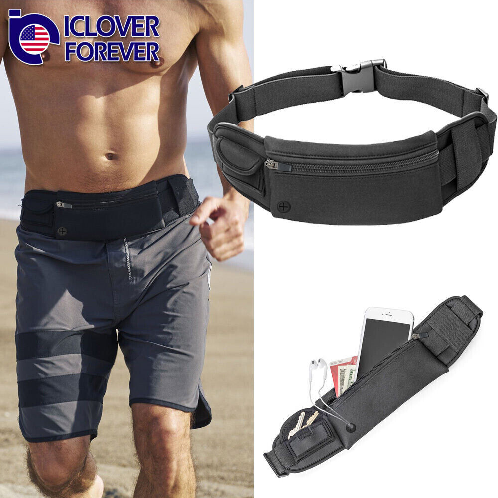 Waterproof Sport Waist Belt Bum Pouch Fanny Pack Camping Running Hiking Zip Bag