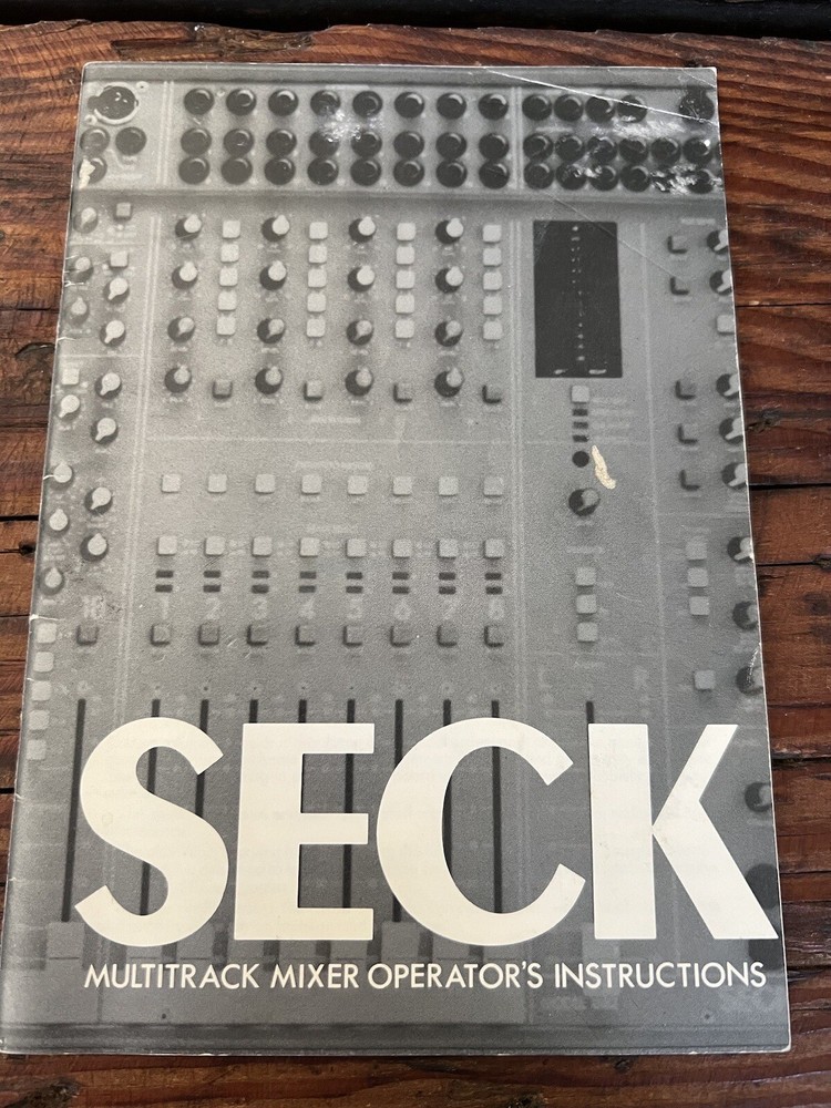 Vintage SECK Soundcraft Multitrack Mixer Manual