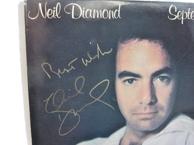 NEIL DIAMOND-SIGNED- "SEPTEMBER MORN" LP VINYL- AUTHENTICATED HOLOGRAM AND CERT