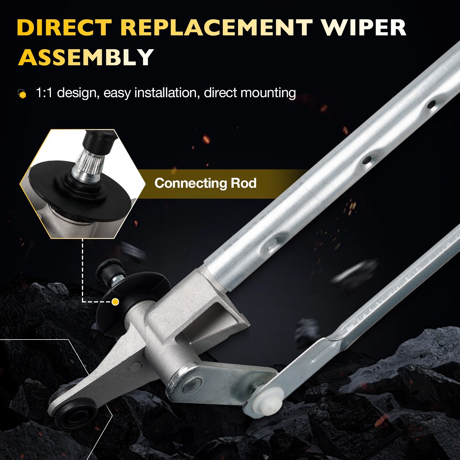 Windshield Wiper Linkage for Chevrolet Equinox GMC Terrain 2010-2017 25948436