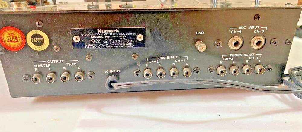 Numark studio audio master dm-1150