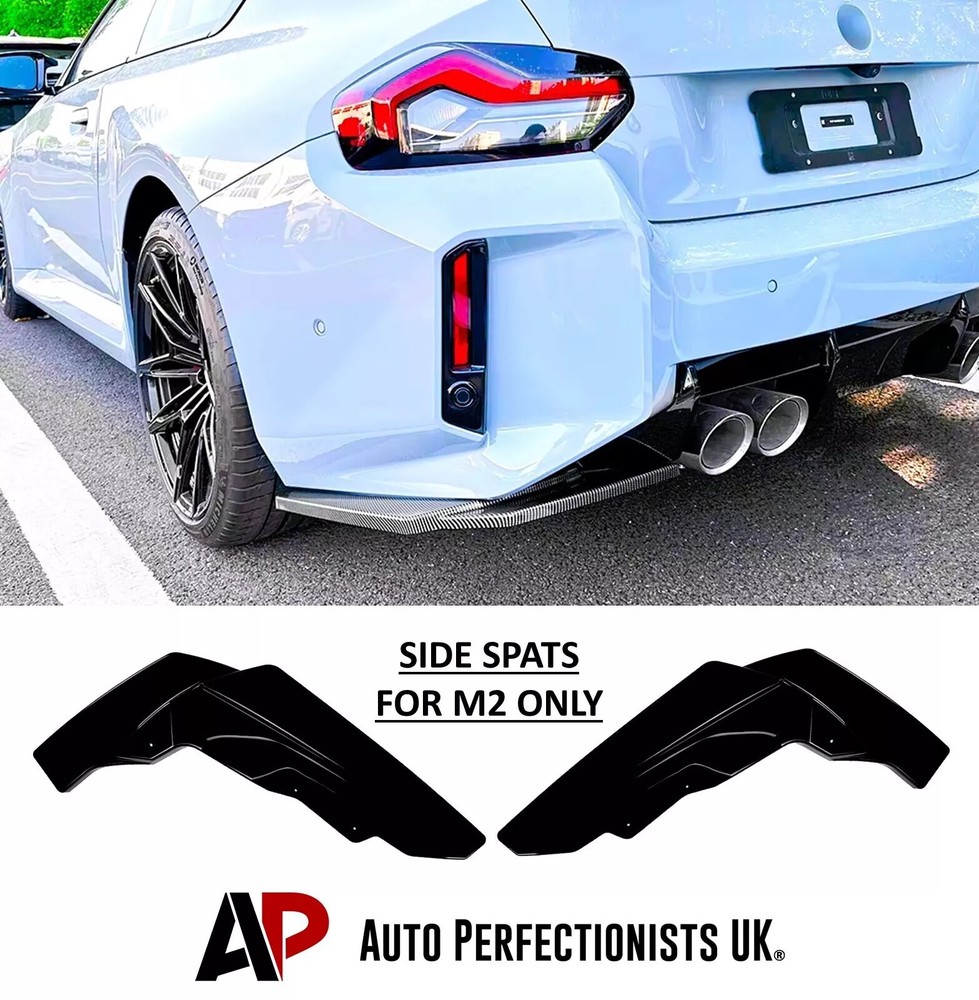 For BMW M2 G87 Gloss Black Rear Corner Side Spats Diffuser Body M Performance