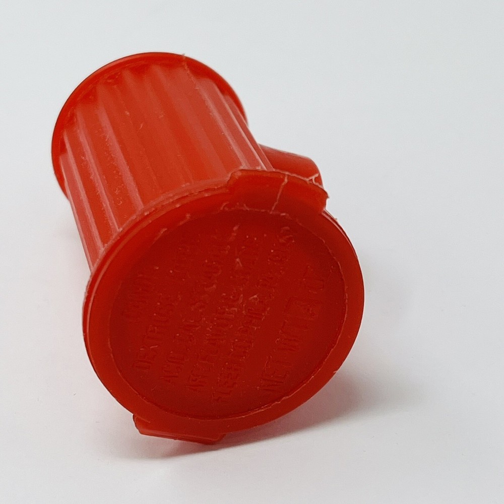 1981 Empty Fleer Candy Gum Containers Red Fire Hydrant Plastic Vintage