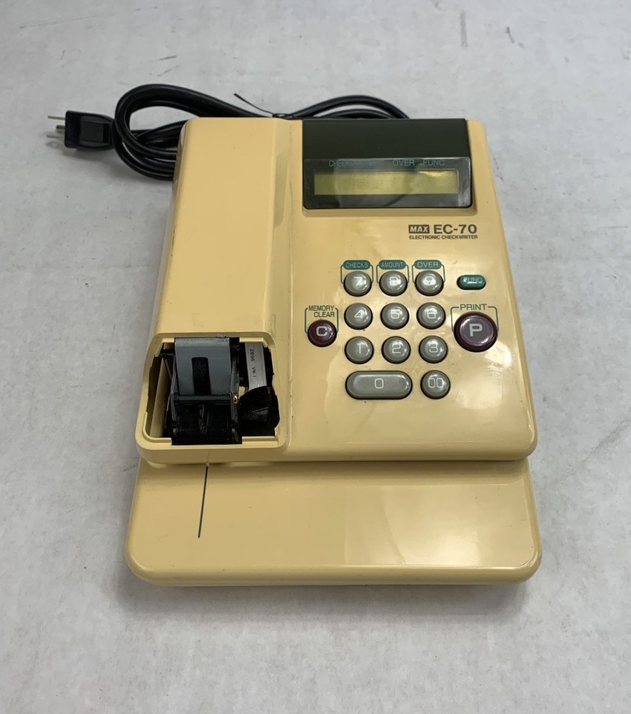MAX EC-70 Electronic Check Writer - Broken Cover