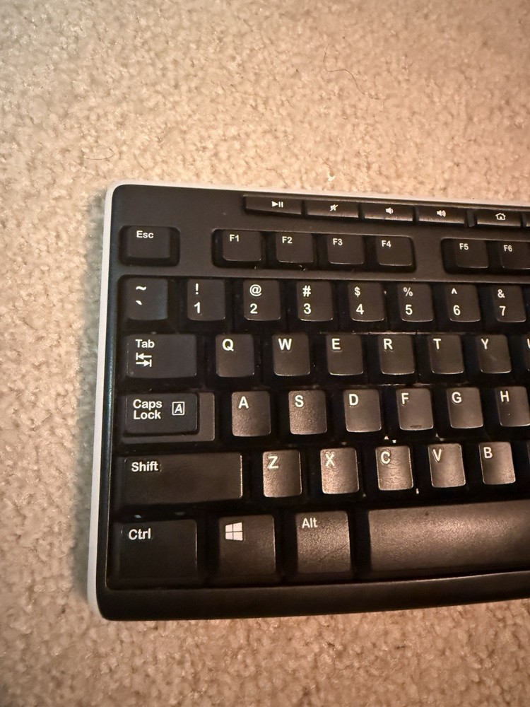 Logitech Wireless Keyboard and Mouse Combo K270 M310 Used Includes Receiver