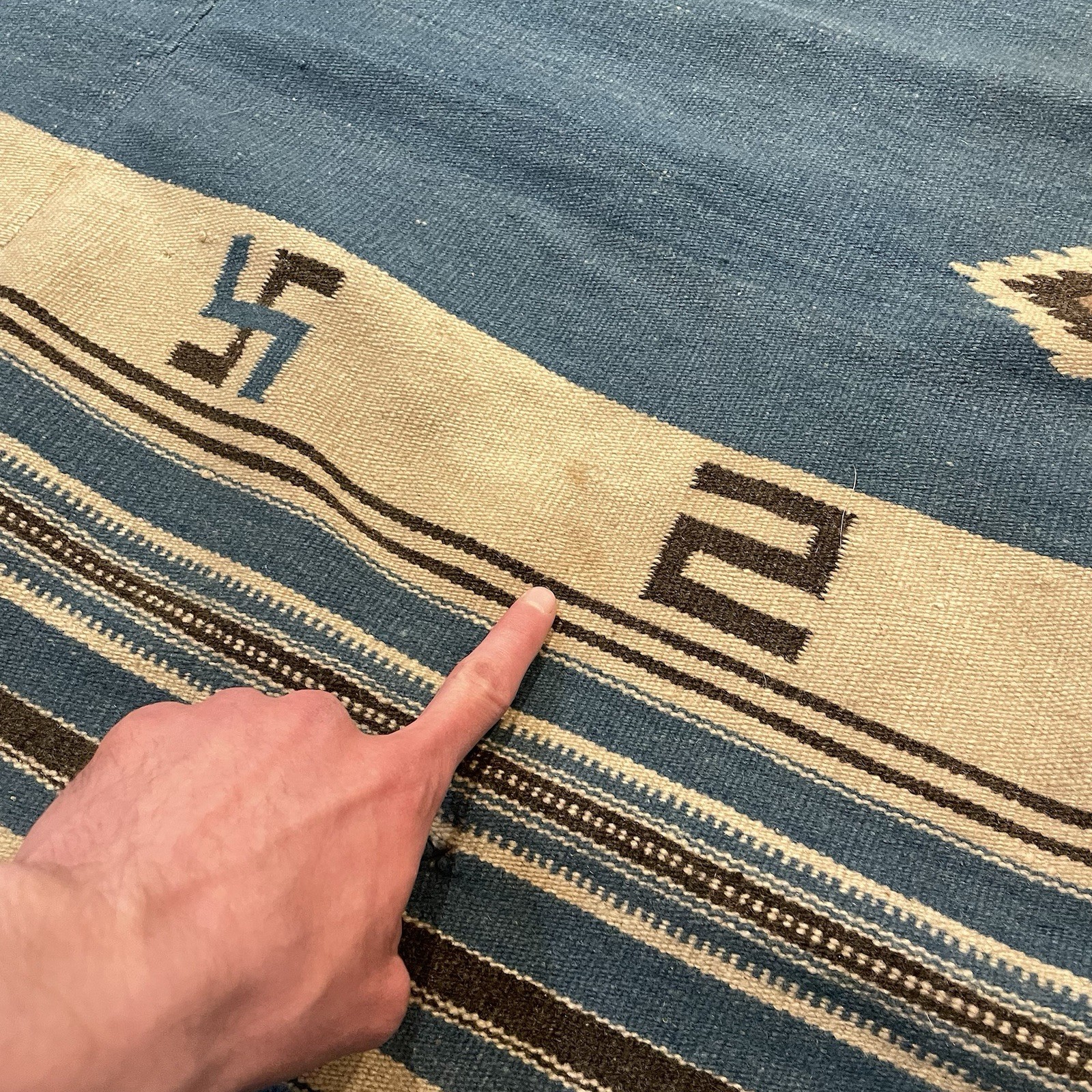 ANTIQUE Whirling Log Texcoco Serape Rug Blanket Mexican Navajo Weaving Chimayo