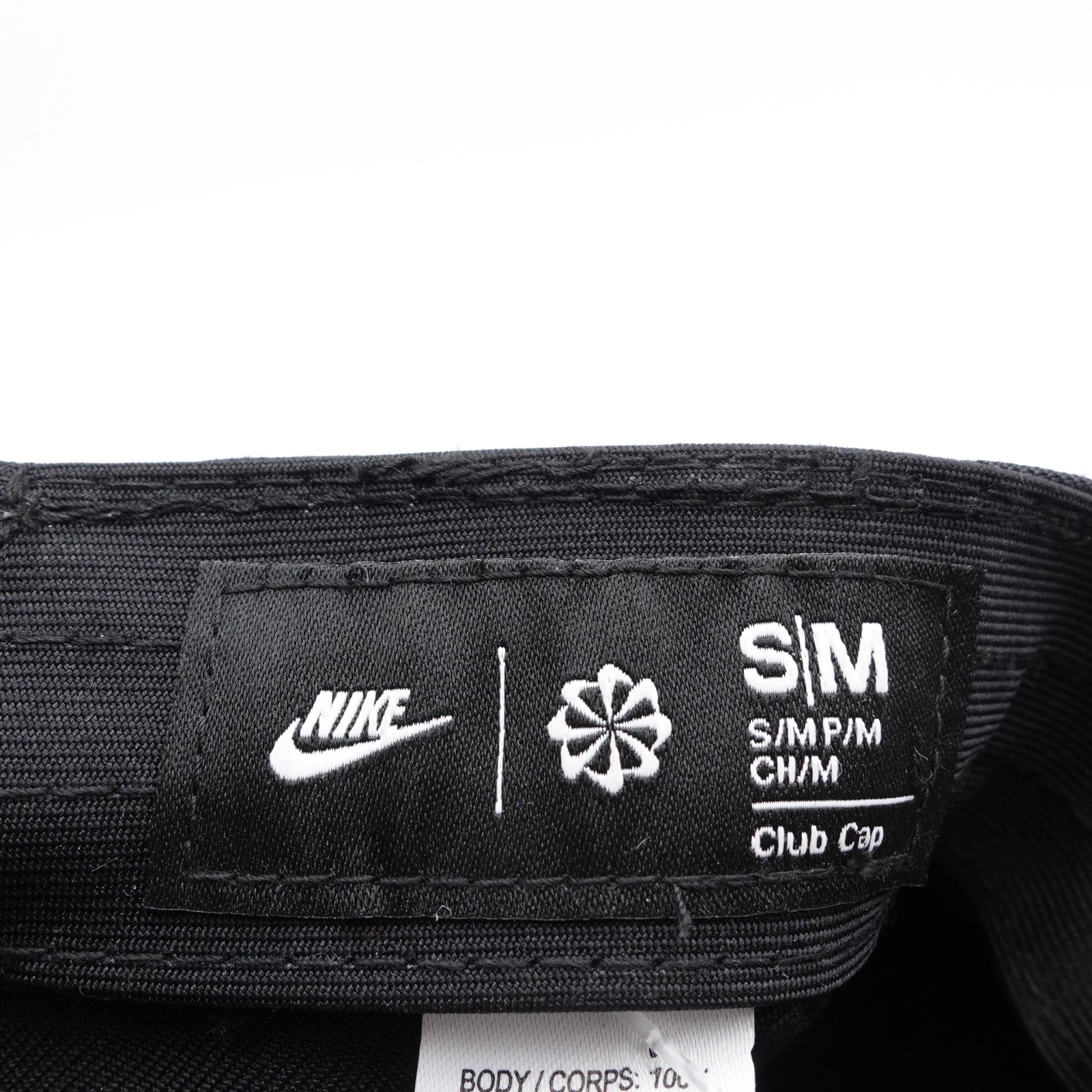 Nike Club Swoosh Unstructured Strapback Hat Cap Unisex Adult Size S/M FB5369-010