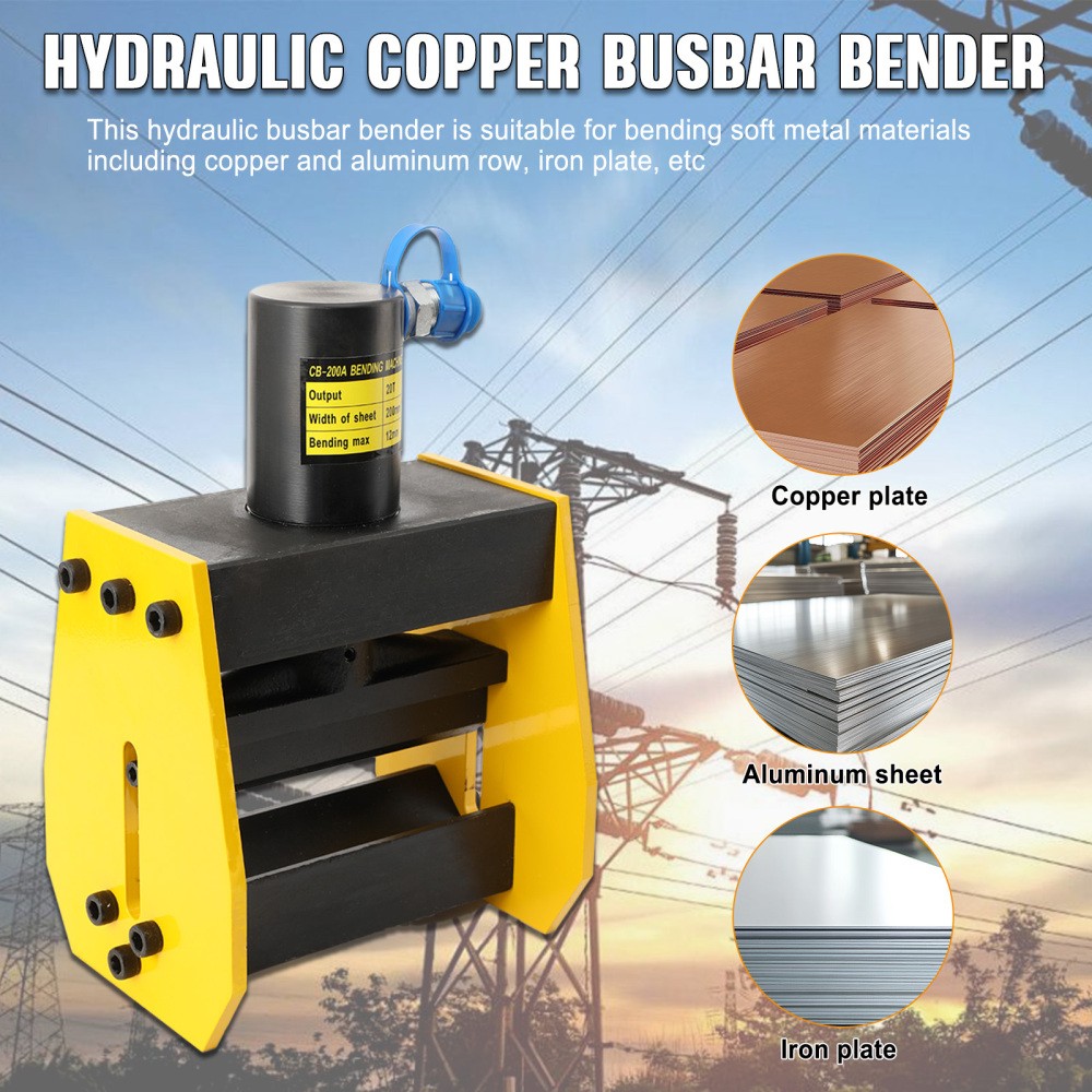 CB-200A Copper Pipe Bender Bus Bar Bending Tool Hydraulic Busbar Bender Machine