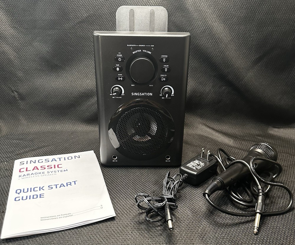 Singsation Classic Karaoke System Bluetooth Compatible W/Cord And Microphone EUC