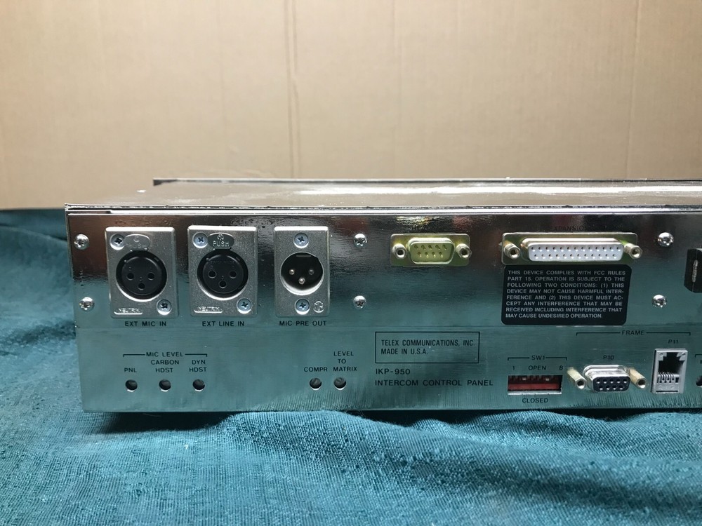 RTS Telex Matrix Intercom System IKP-950 Intercom Control Panel with Power Cord
