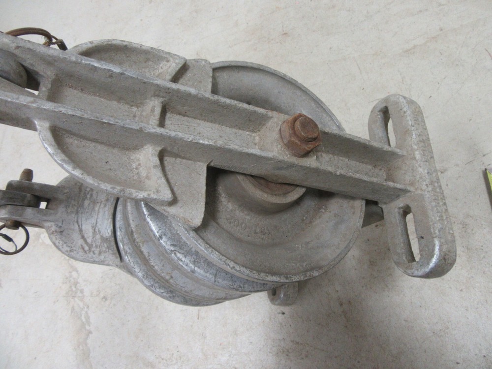 6" Sherman Reilly 3 Stringing Sheave Cable Block Pulley Snatch Lineman Tool