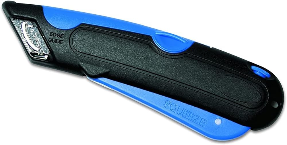 Self-Retracting Blade Safety Cutter, Left and Right Ed Guide, 3