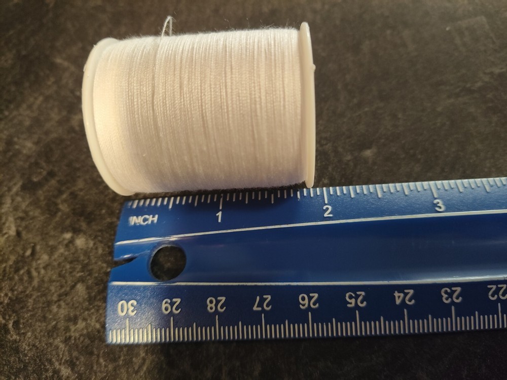 Thread 12 White Spools with A Needle Threader Packed in Storage Box for Sewing