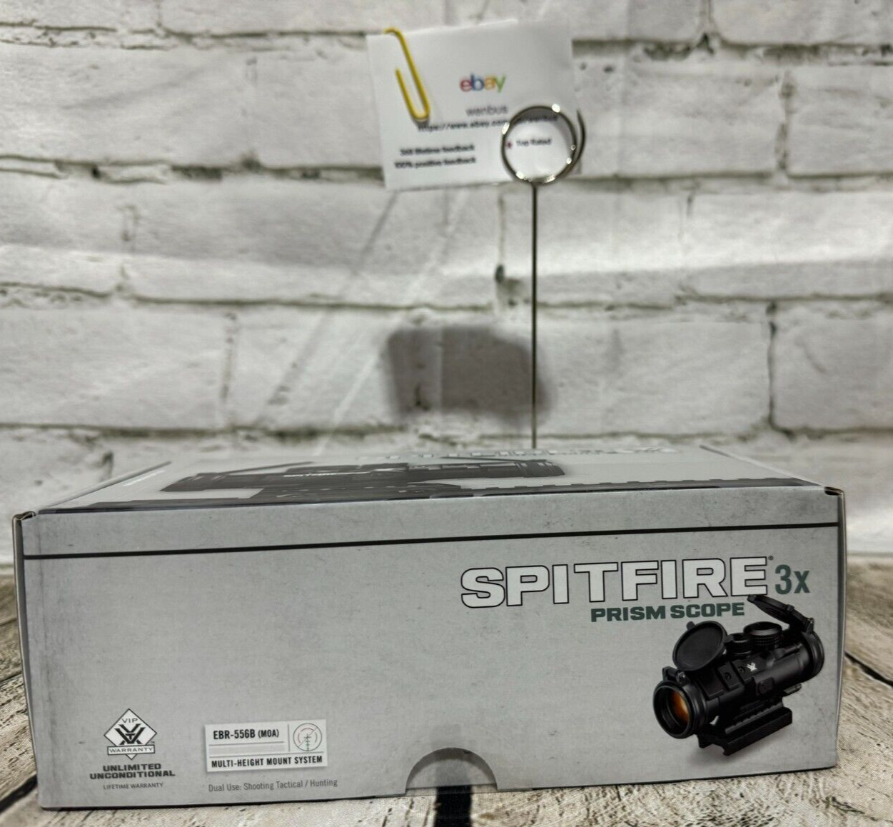 Vortex Spitfire 3X Prism Scope SPR-1303 Red/Green EBR-556B MOA Reticle Brand New
