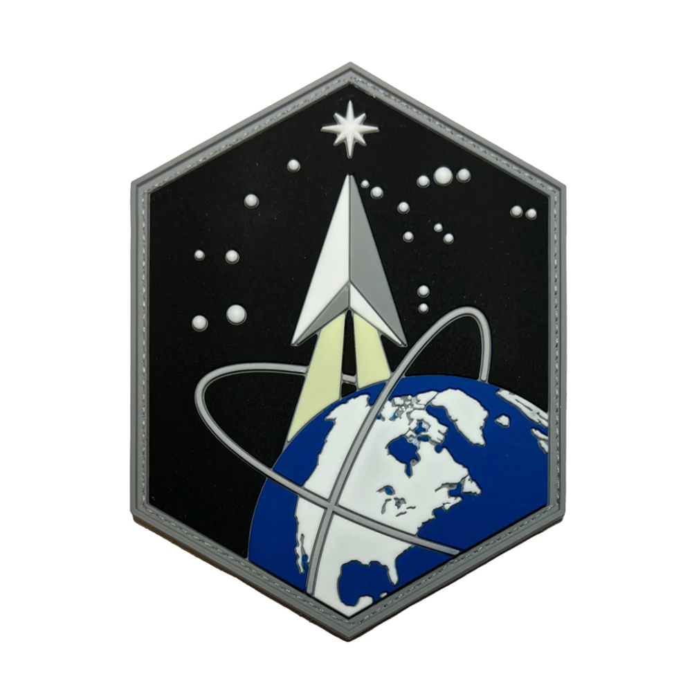 GENUINE U.S. SPACE FORCE PVC PATCH SPACE BASE DELTA 2 WITH HOOK