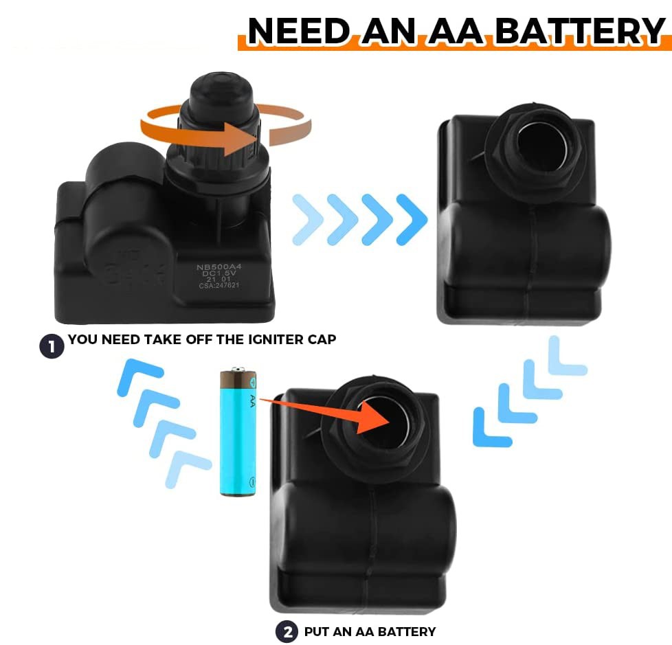 BBQ Gas Grill Igniter Assembly Spark Generator & 4Pcs Electrode Ignitor Wire Set