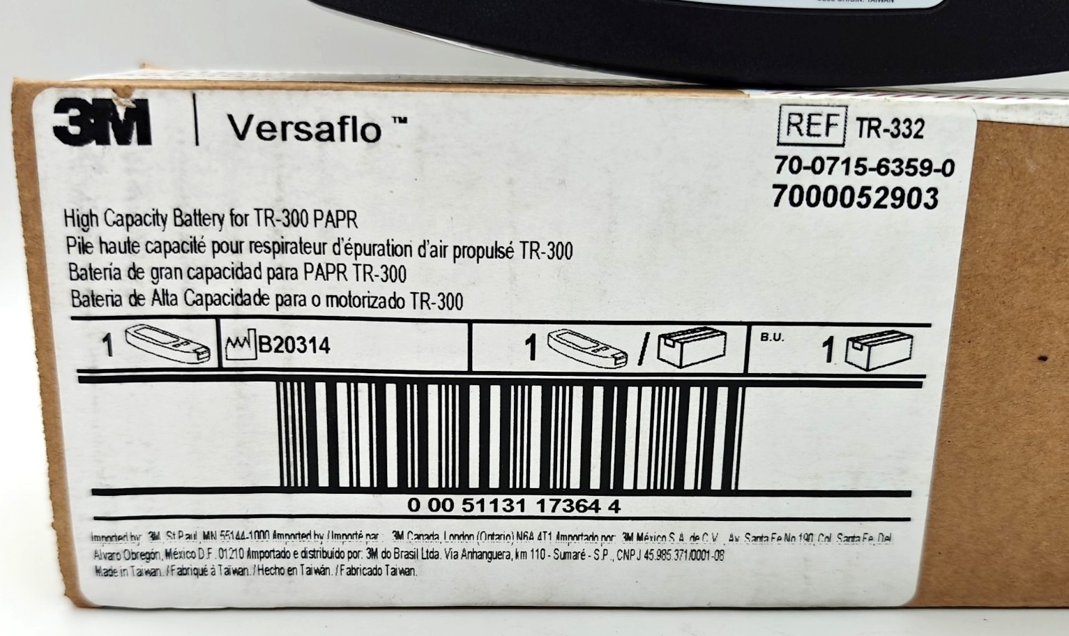 3M TR-332 High Capacity Battery for Versaflo TR-300 PAPR Li-ion Rechargeable