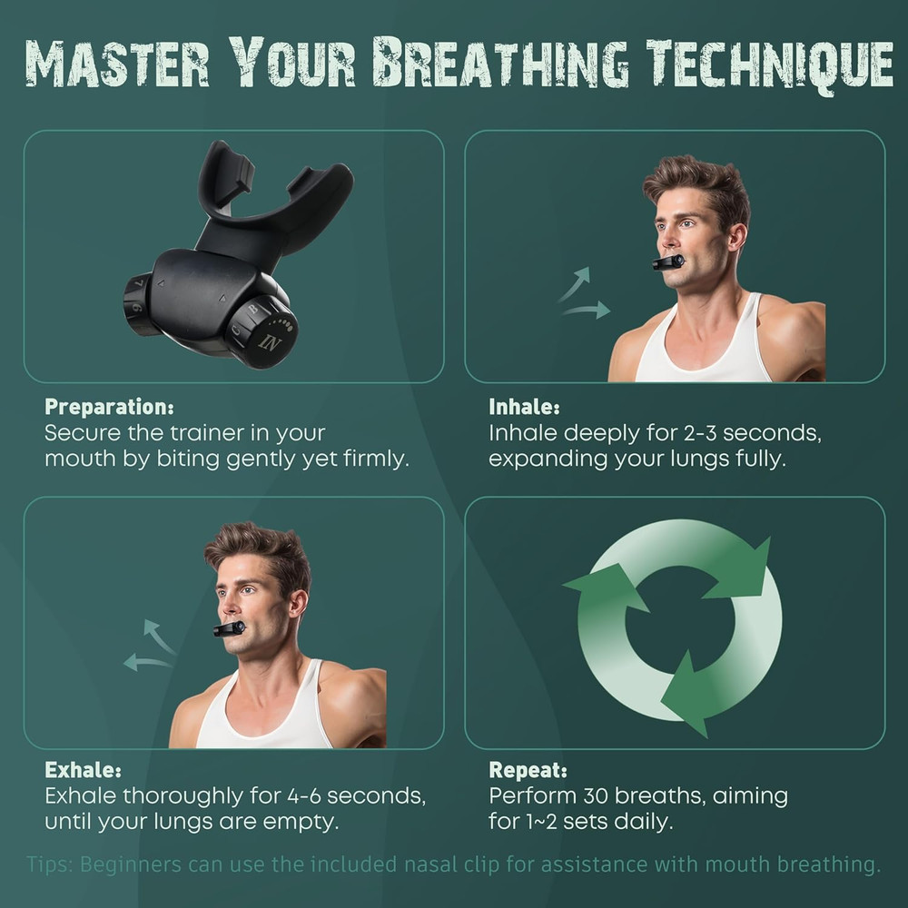 Breathing Trainer | Premium Silicone Trainer | Boost Breathing Patterns | Adjust