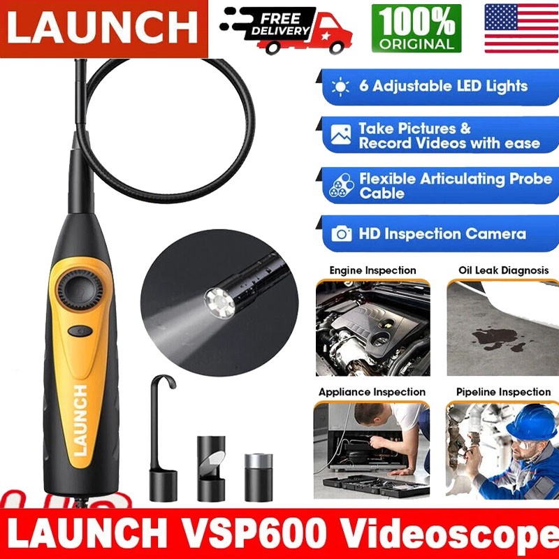 LAUNCH VSP600 Videoscope Inspection Camera Borescope Endoscope For X431 Scanner*