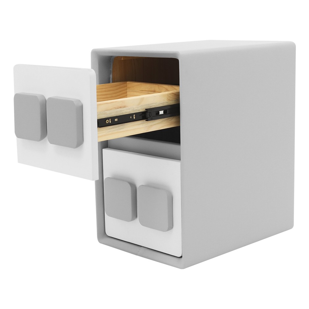 Bedside Table, Minimalist End Table With 2 Drawers, Bedside Table for Bedrooms