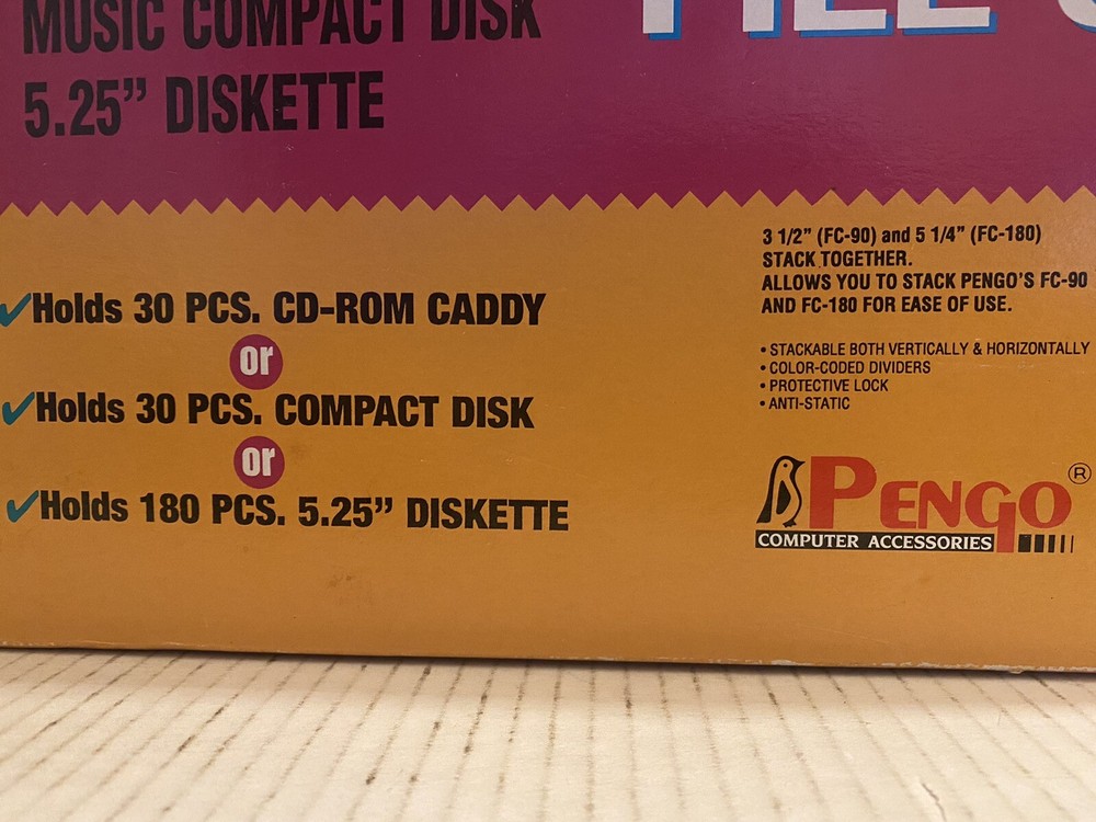 PENGO FILE CABINET CD-ROM CADDY, MUSIC COMPACT DISK, 5.25" DISKETTE