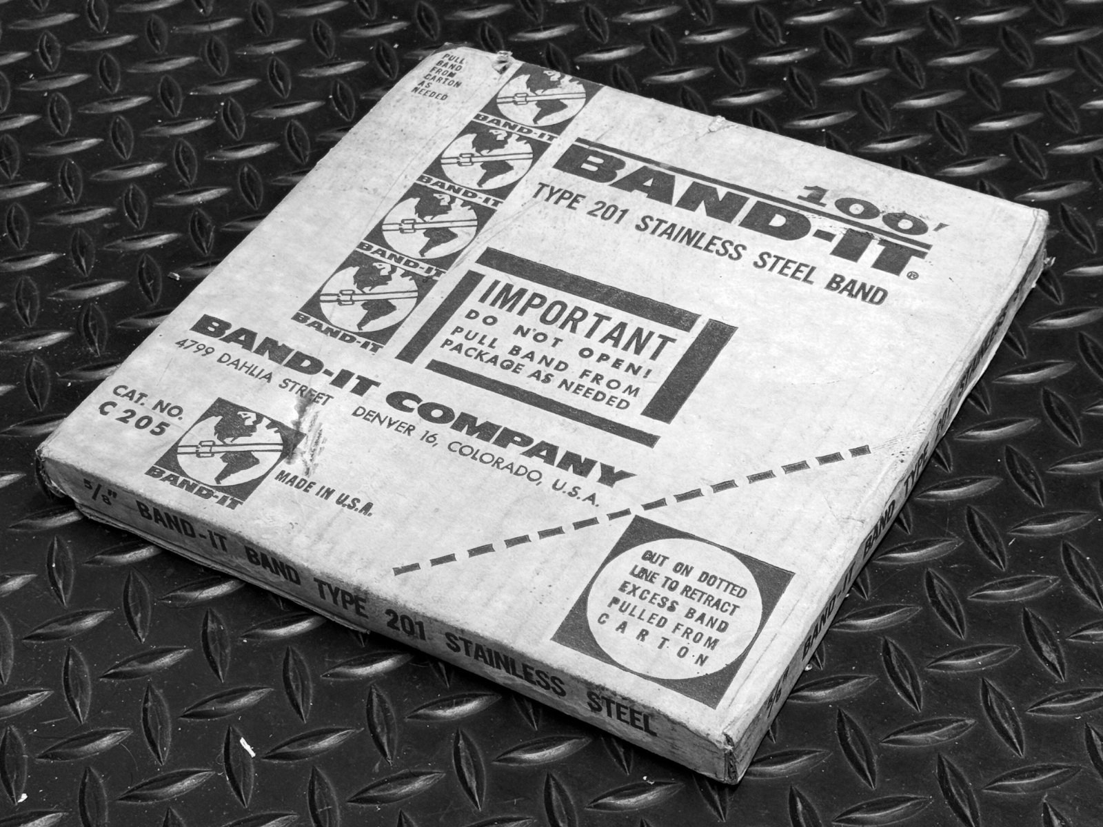 BAND-IT NOS ( 5/8 x 100 feet ) 201 SS Stainless Steel band it stock coil C205