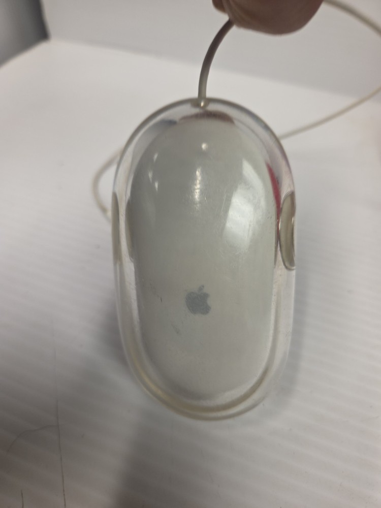 Apple Mac Pro Mouse Genuine Wired Optical M5769 Clear White