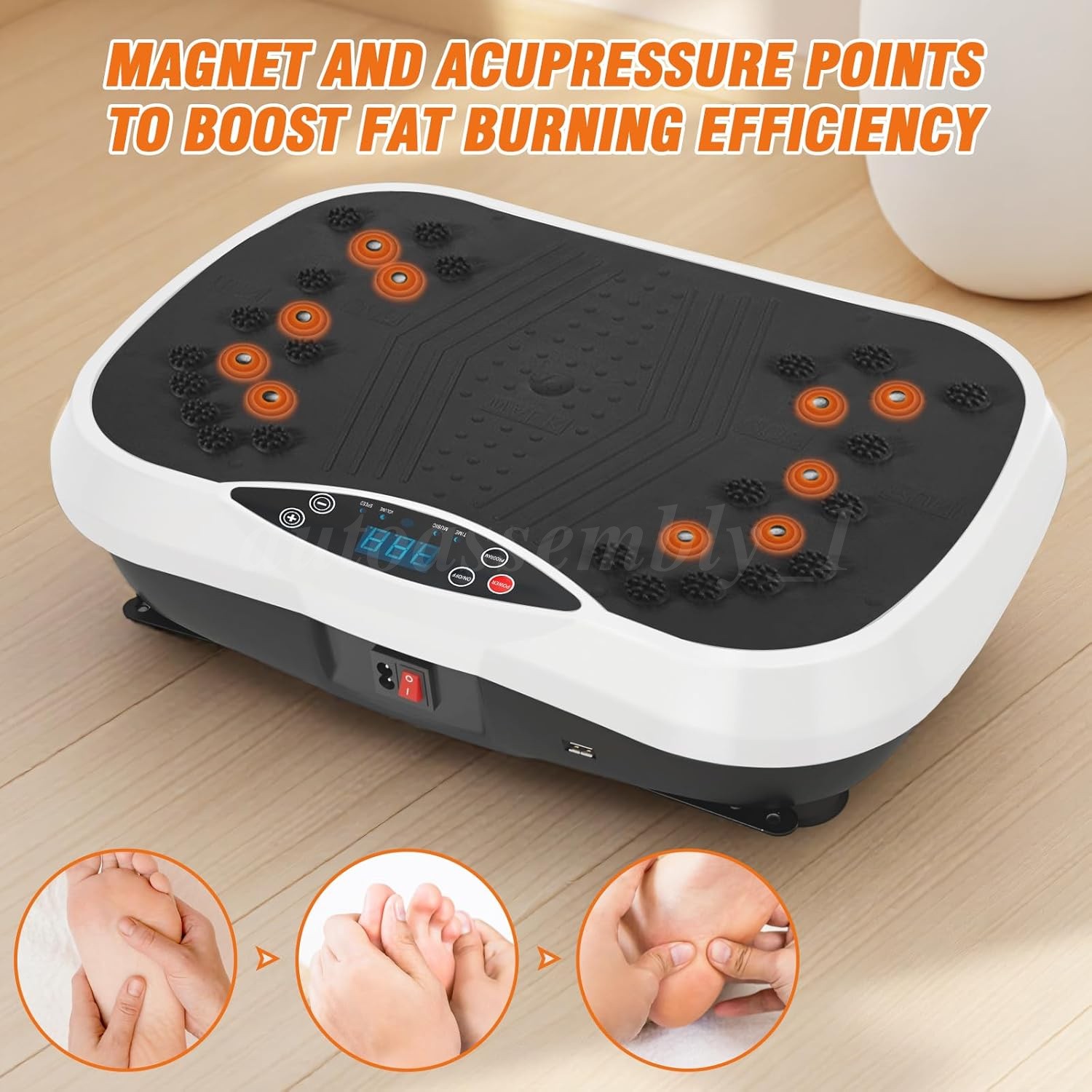 Vibration Plate Exercise Machine 200 Speeds Whole Body Workout Vibrate Platform