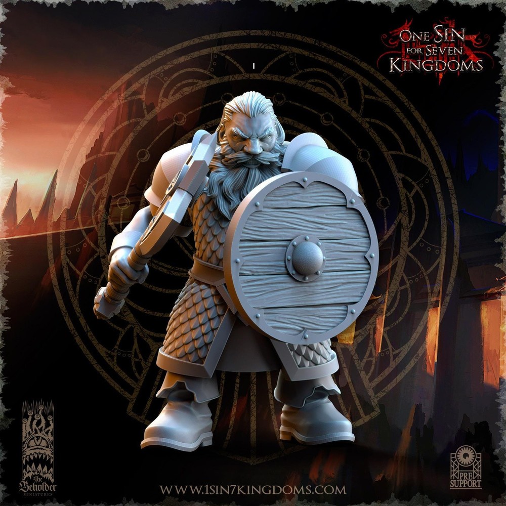 Dwarven Kingdoms Warrior | The Beholder Miniatures