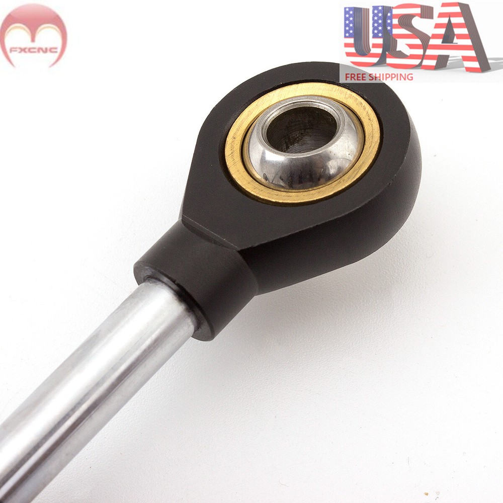 Universal CNC 295mm Steering Damper Stabilizer Linear Stabilizer Adjustable BLK