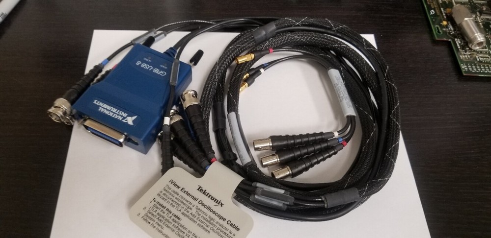 Tektronix View External Oscilloscope Cable with National Instruments GPIB-USB-B