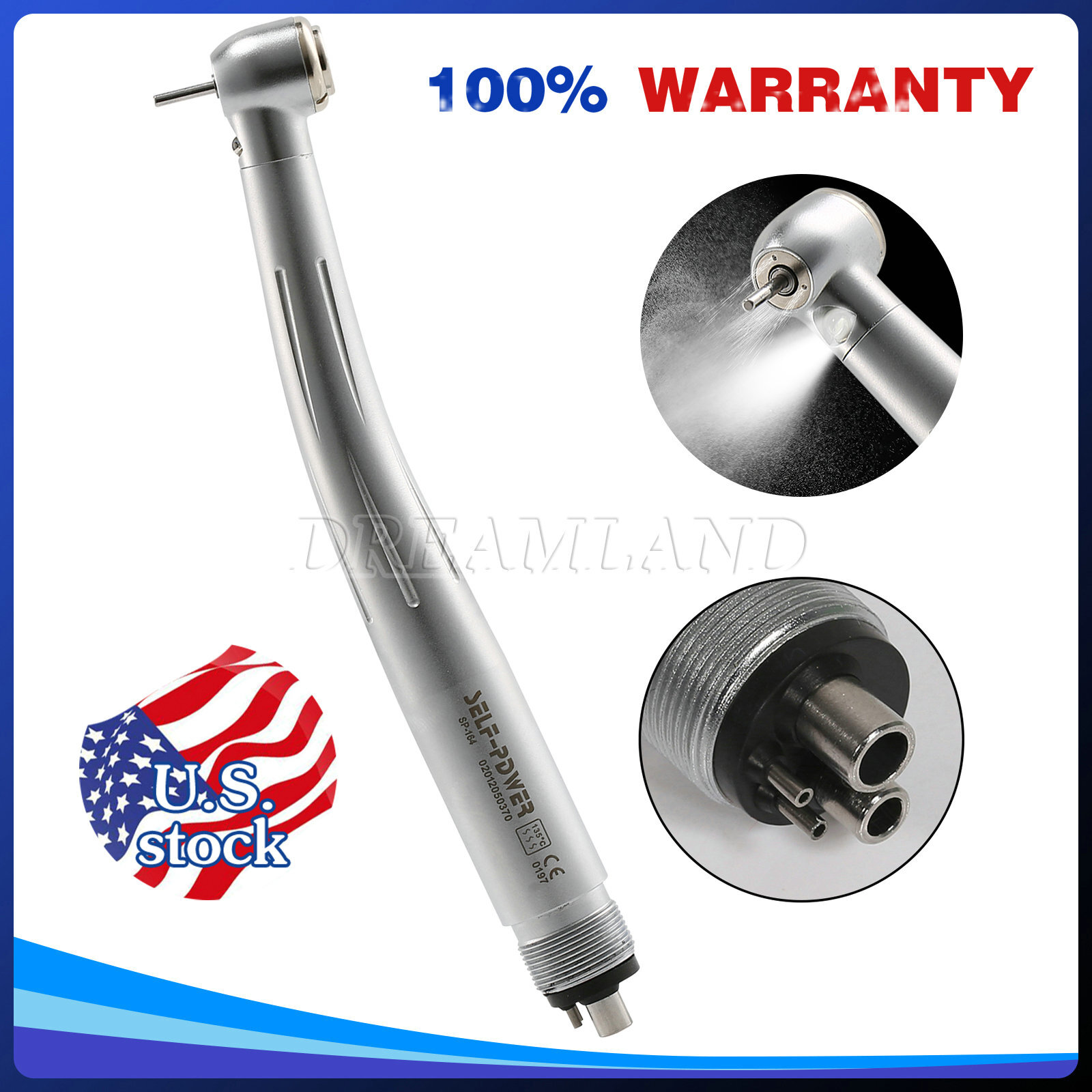 Dental Fiber Optic LED E-generator high speed handpiece Turbine 2Hole/4Hole SP