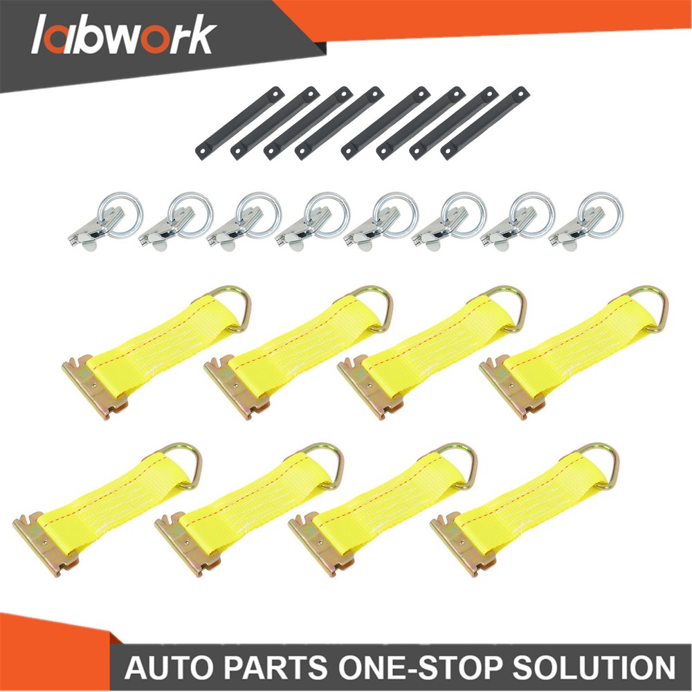 Labwork 30 Pack 8' E Track Tie Down Rail Kit 6x 8' E Track 8x D-Ring 8x O-Ring