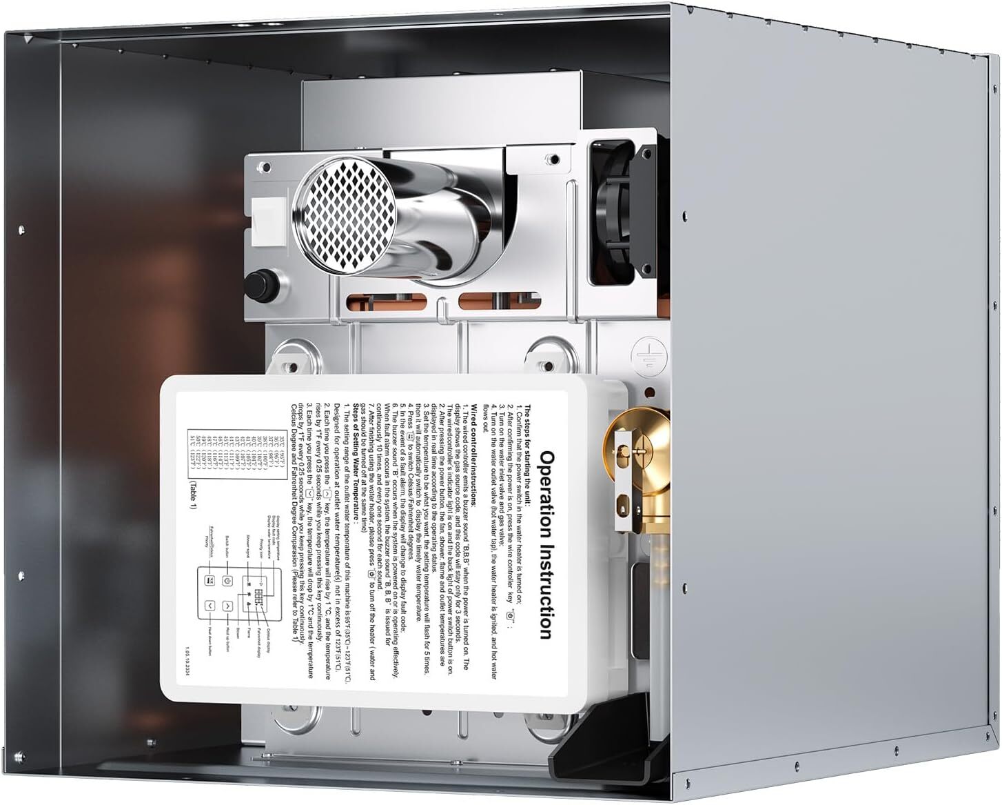 Tankless RV Water Heater RV On Demand Hot Water Heater without Door 42,000 BTU