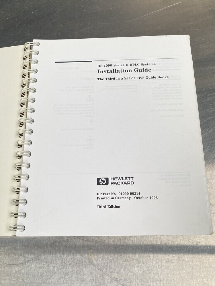 Hewlett Packard HP 1090 HPLC Systems - Users Guide / Manual