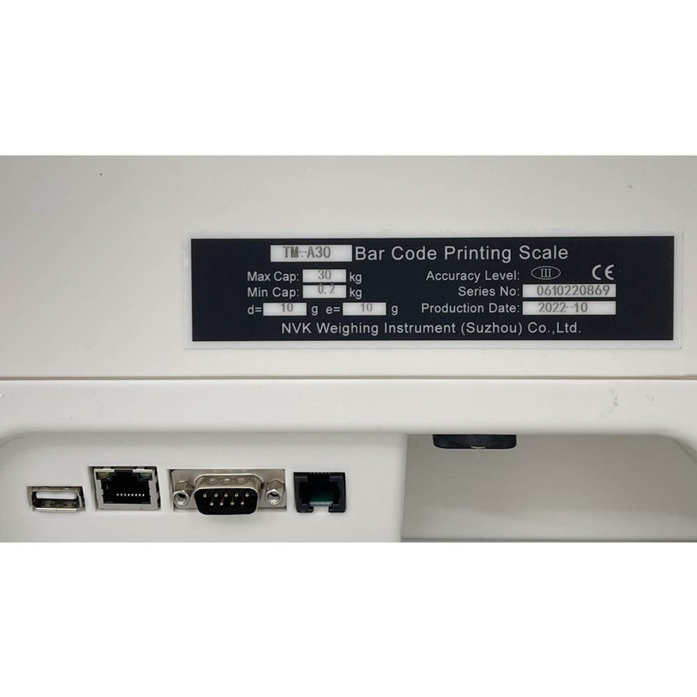 Digital Price Computing Scale Supermarket Barcode Printing Electronic Scale 66lb