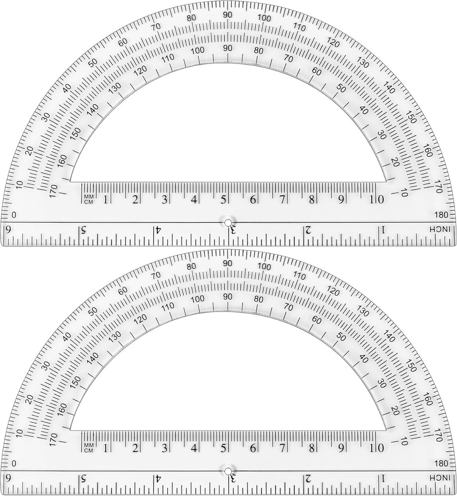 Plastic Protractor Math Protractors 180 Degrees for Geometry Classroom Student S
