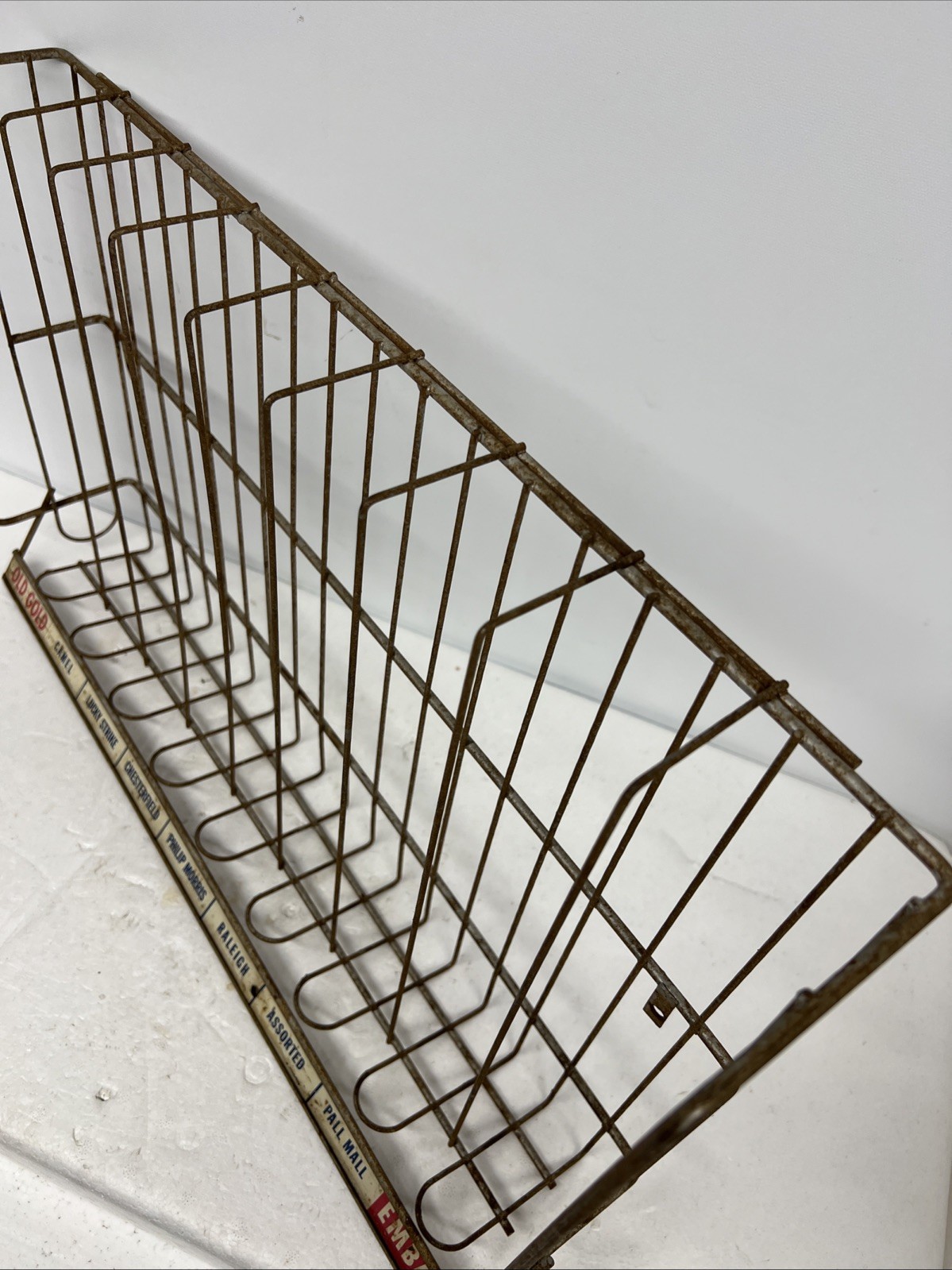 Metal Wire Rack Cigarette Advertising Display Vintage Country General Store 40s