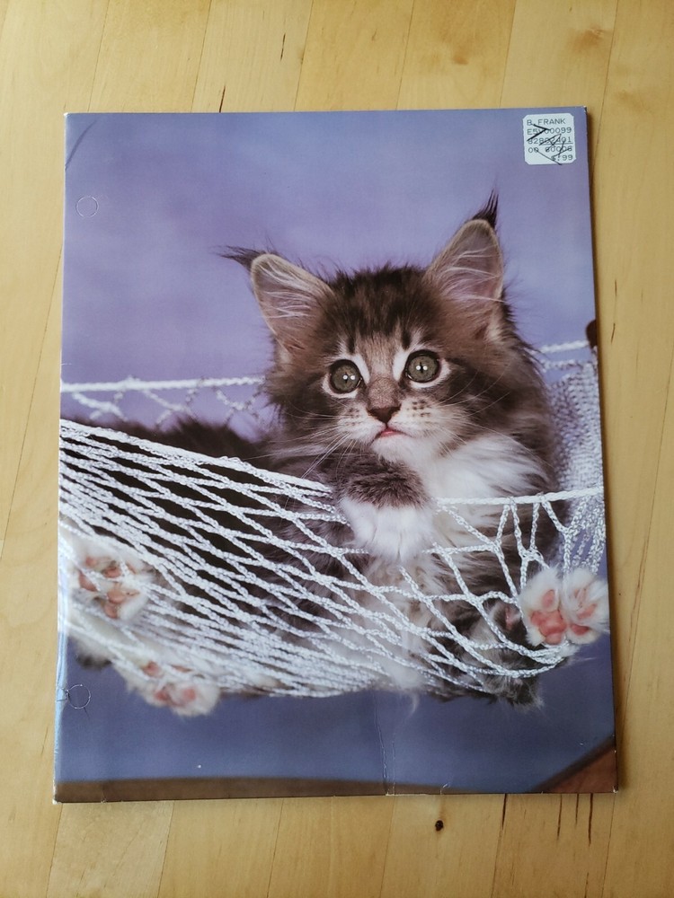 Mead Ron Kimball Cute Kitty Cat Folder