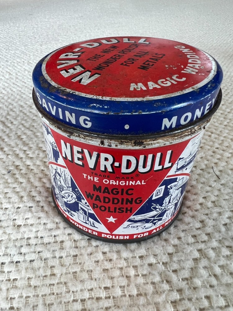 Vintage 1941 Neur-Dul Magic Wadding Polish Tin