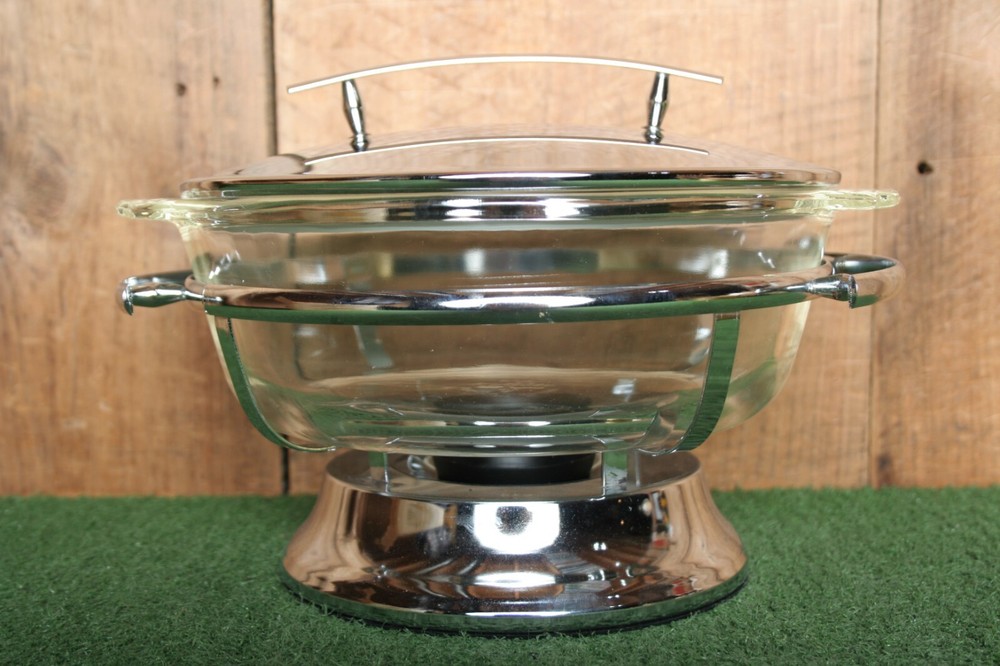 Serv-Master Creations 2-Quart Fire-King Covered Casserole and Warmer w/Box