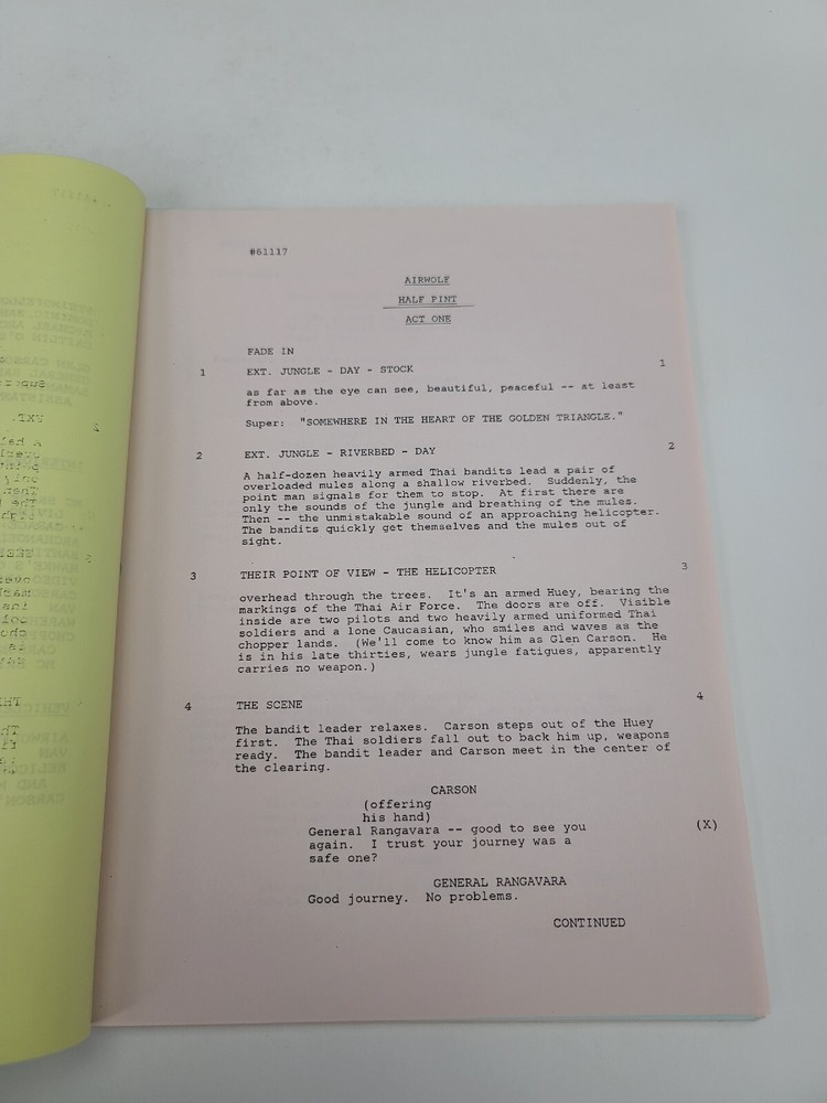 AIRWOLF / Robert George 1985 TV Script, Jan-Michael Vincent "Half Pint"