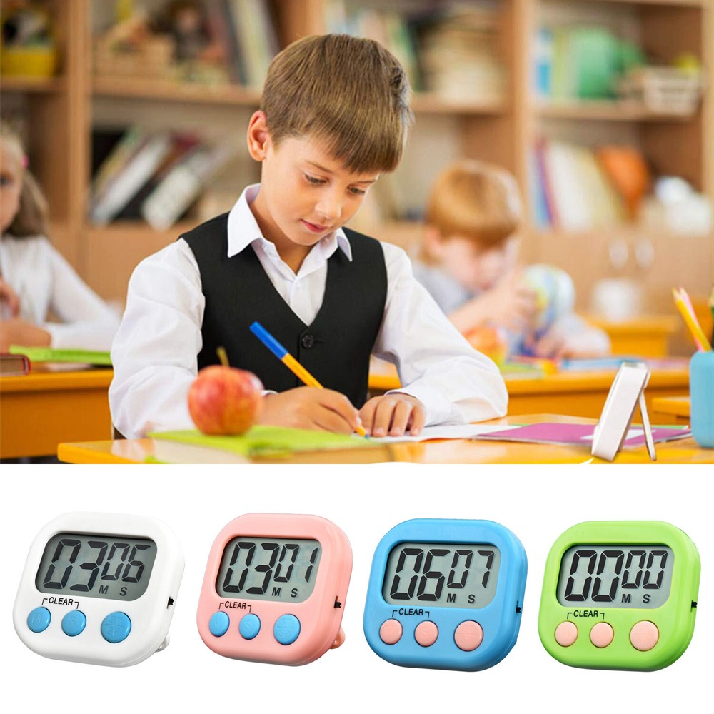 Digital Kitchen Timer Magnetic Cooking LCD Large Count Down Up Clear Loud Alarm