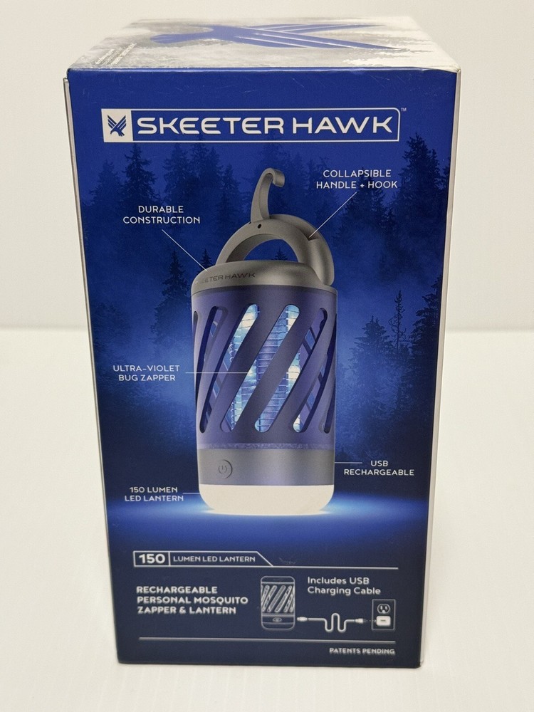 Skeeter Hawk Rechargeable Indoor Outdoor Bug Zapper Light, Fly Zapper UV